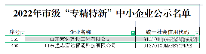 【榜上有名】华体平台_华体（中国）建设荣获“2022年市级专精特新”企业